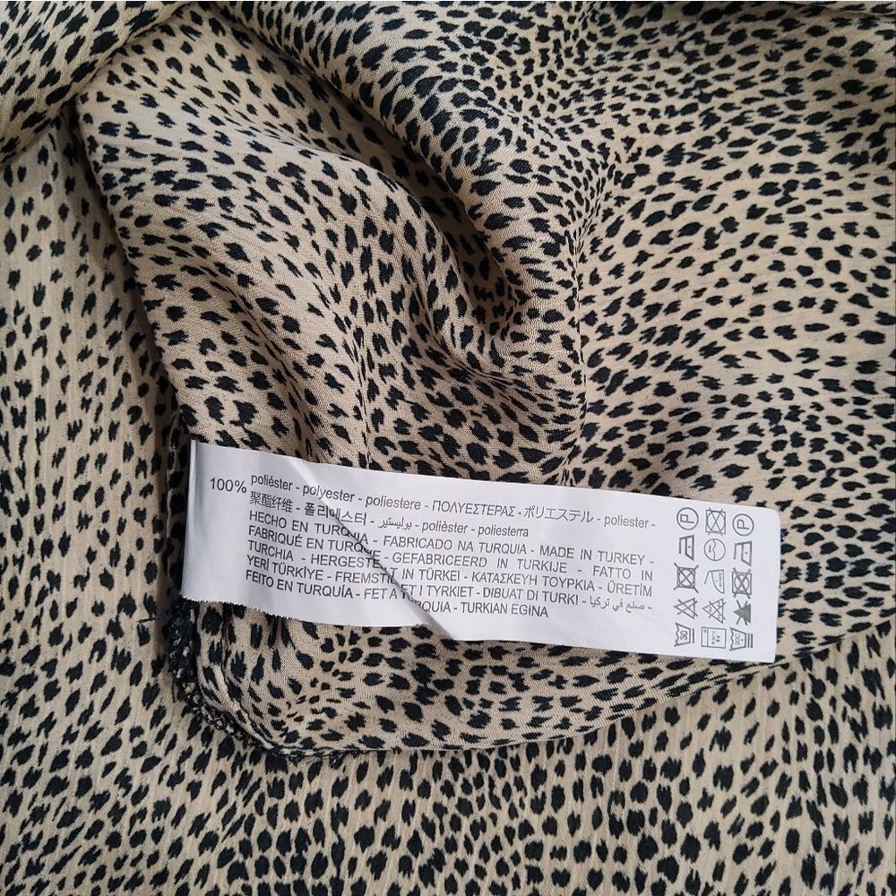 Zara Animal Print Longline Blouse Tunic Dress Size XL - Picture 10 of 16